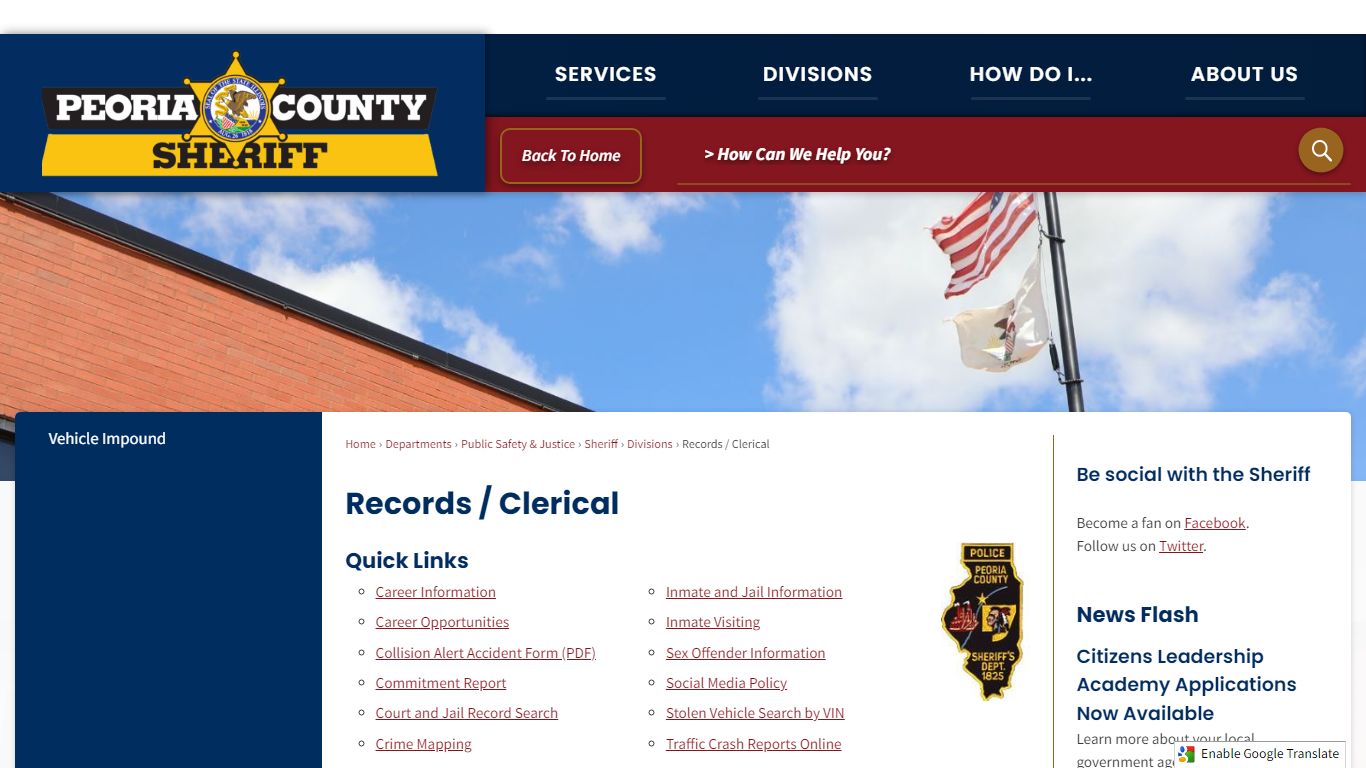 Records / Clerical | Peoria County, IL